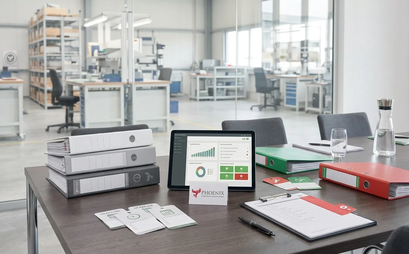 Phoenix Arbeitsschutz-System mit digitaler Dokumentation und Statusübersicht