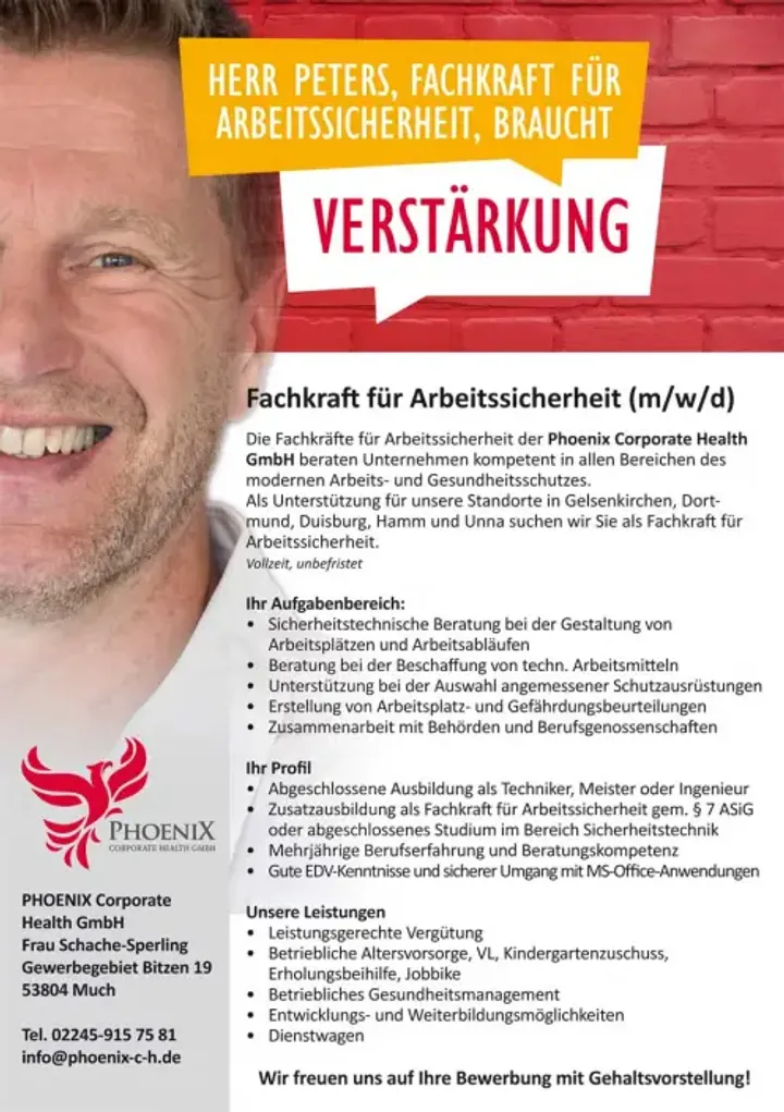 Bewerbung um Sicherheitsfachkräfte
