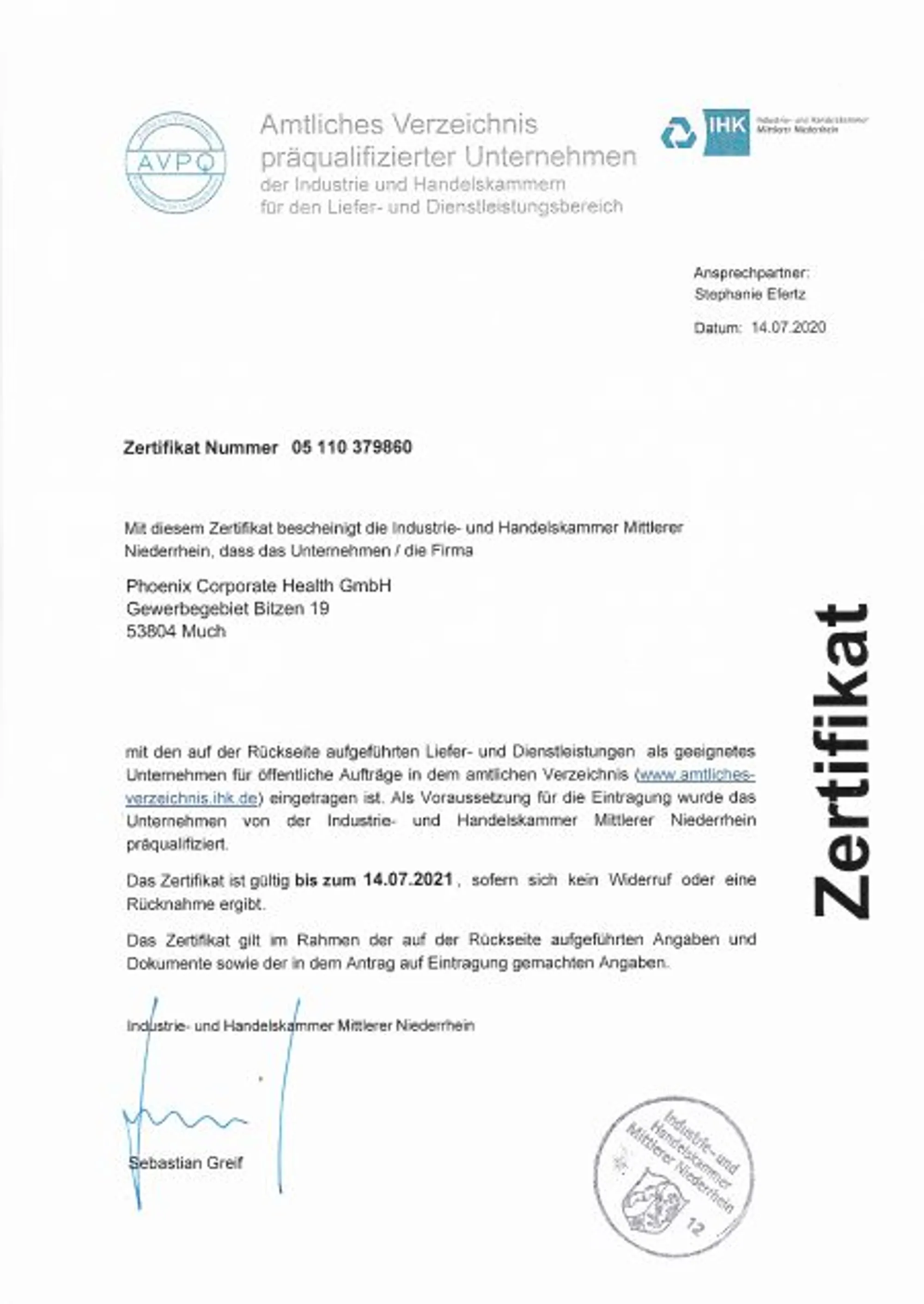 IHK Präqualifizierung erhalten