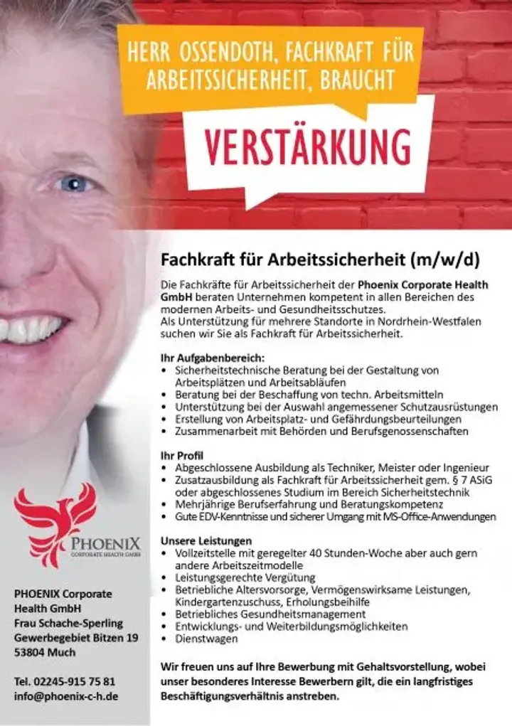 Bewerbung um Sicherheitsfachkräfte